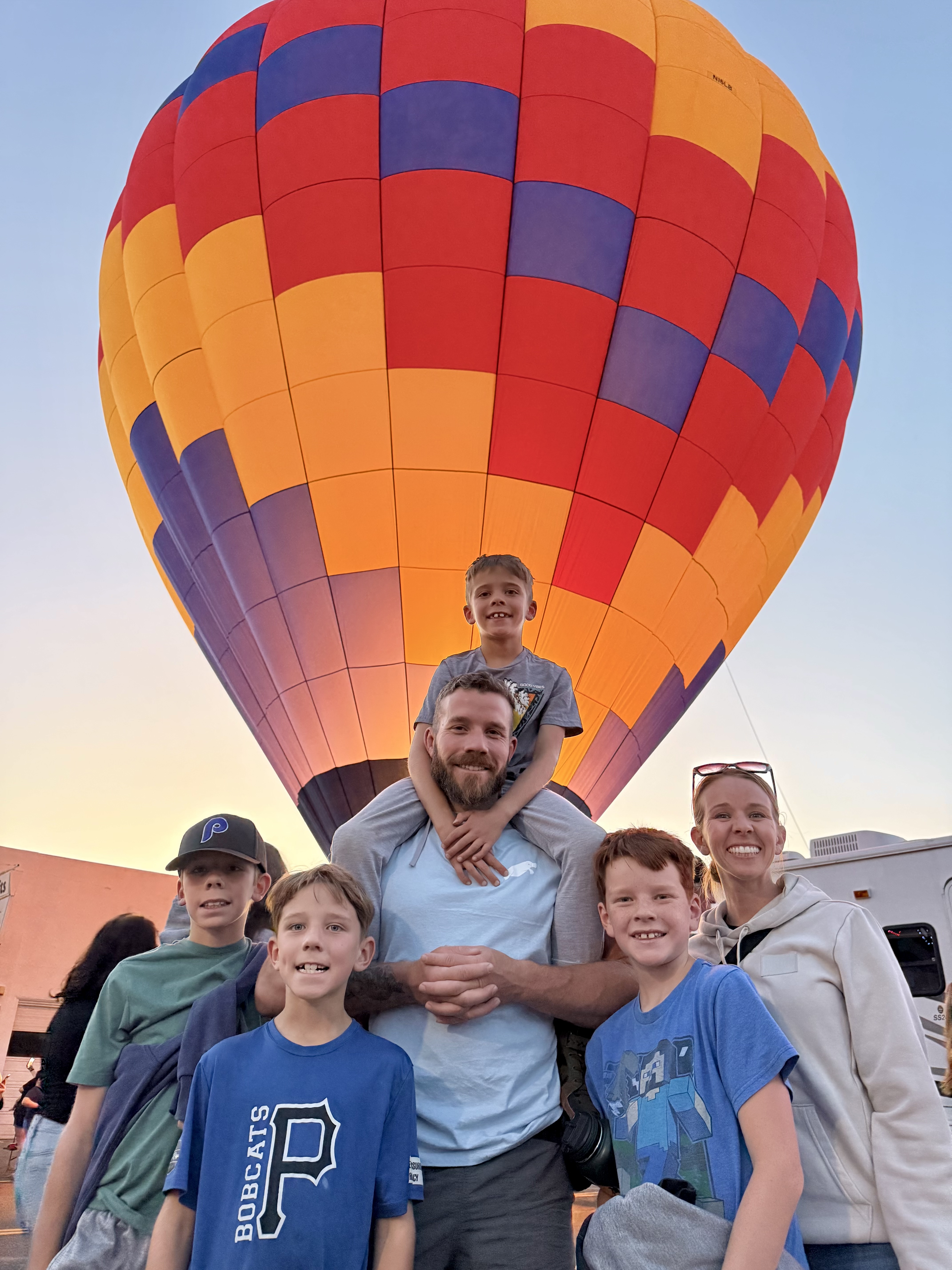Jon Mayo with his family